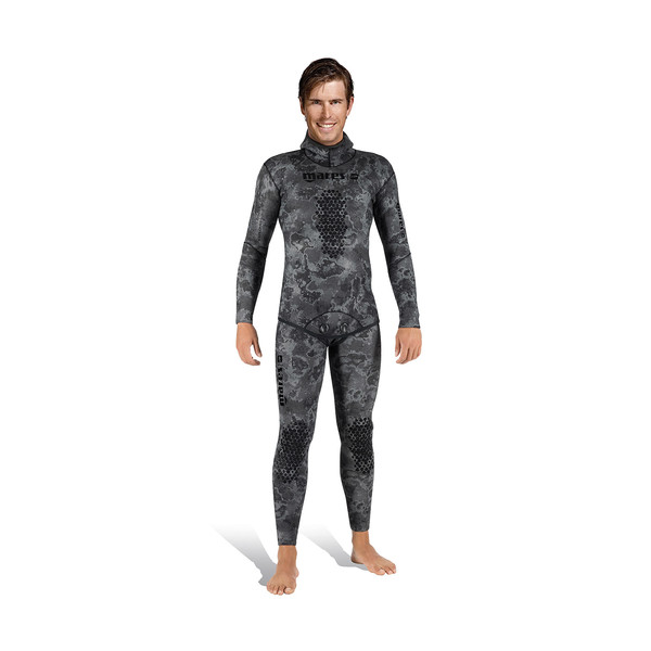 MARES 7 mm TOP & 5mm PANT Explorer Camo Black Spearfishing Wetsuit - Top  and Bottom